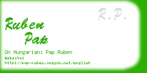 ruben pap business card